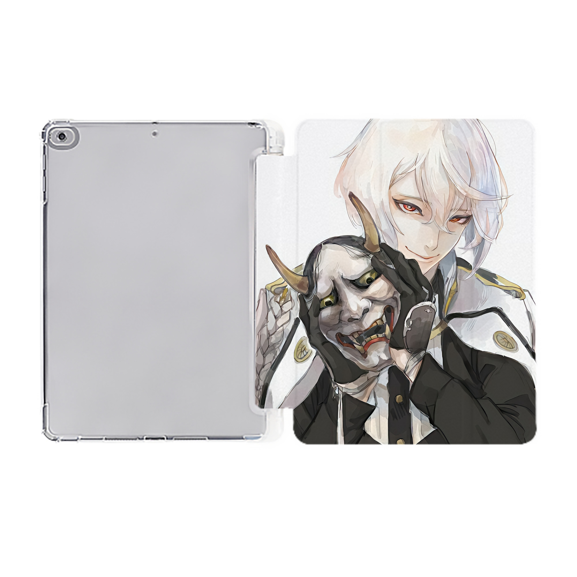 （画像用） 刀剣乱舞 Touken Ranbu IPad ケース ペン収納付き 三つ折りスタンド PUレザー×シリコン 対応機種9.5/10.5/10.9インチ